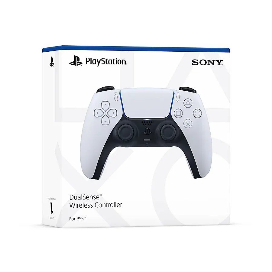 Sony PS5 DualSense Wireless Controller | Haptic Feedback | Adaptive Triggers | USB-C and Bluetooth Sony DualSense wireless controller for PlayStation 5, front view
