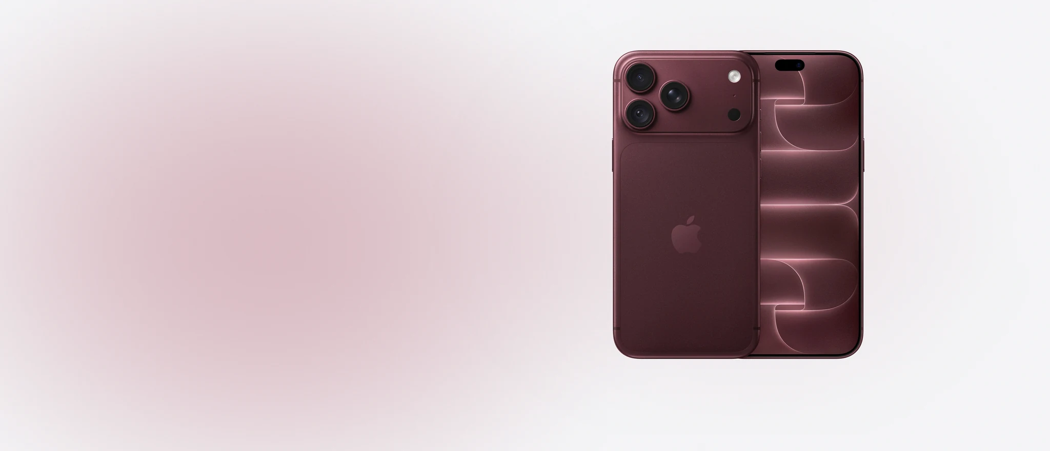 iPhone 18 Pro Max in Burgundy, front and back