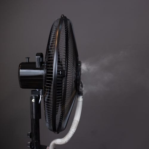 Century Rechargeable Mist Fan | Mist Function | Double Battery 12V7Ah | FRC-45-J Century 18-inch rechargeable standing mist fan with double battery